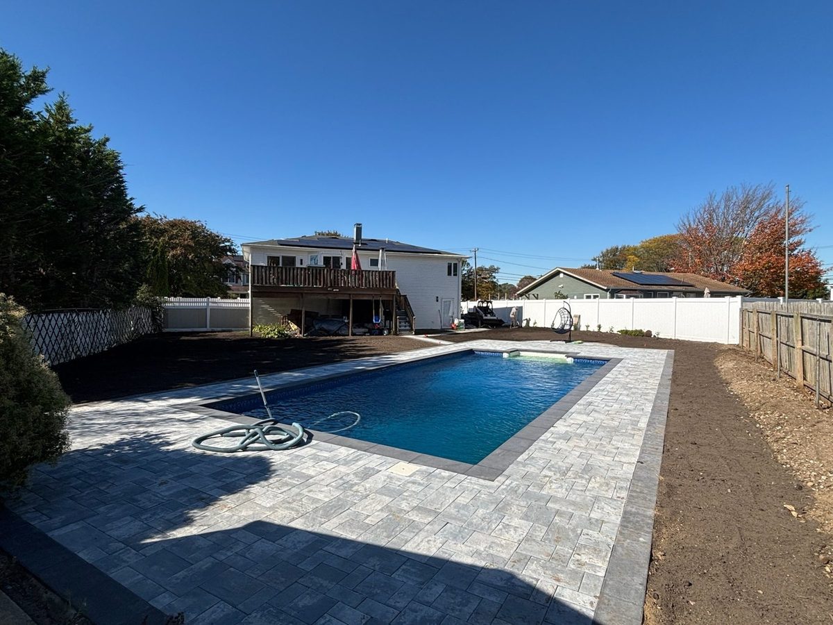 Paver pool deck installation